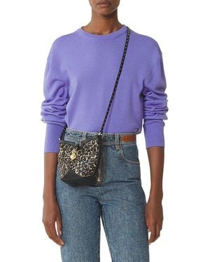 Lanvin Wool Sweater With Grosgrain Detail - Purple