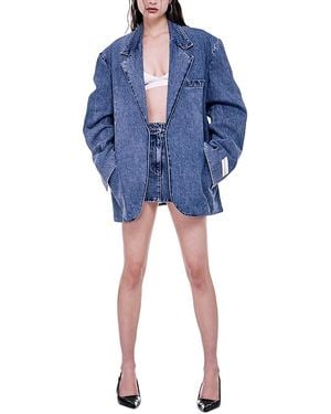 L'EMIUNE Lemiune 01 Sb Denim Blazer - Blue