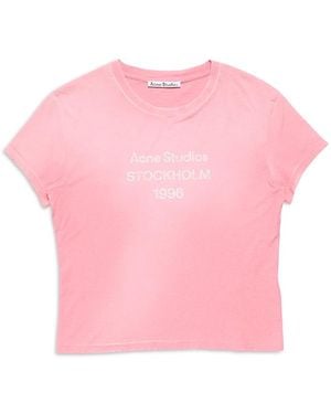 Acne Studios Logo Tee - Pink