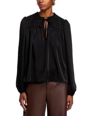 Wayf Anastasia Long Sleeve Blouse - Black