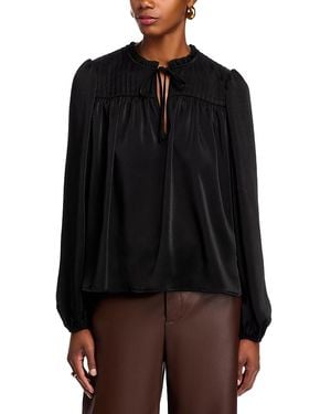 Wayf Anastasia Long Sleeve Blouse - Black