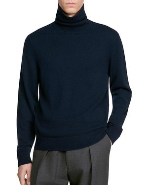 Sandro Cashmere Turtleneck Sweater - Blue