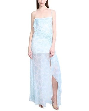 BCBGMAXAZRIA Sequin Mesh Gown - Blue