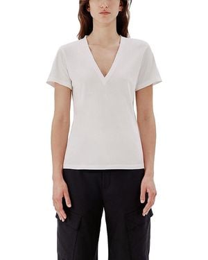 Another Tomorrow V-Neck Tee - White