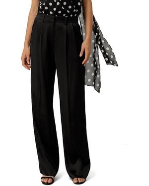LILYSILK Double Faced Charmeuse Silk Straight Leg Pants - Black