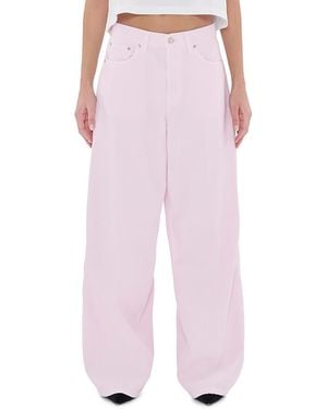 Haikure Bethany Mid Rise Wide Leg Jeans - Pink