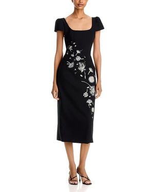 Cinq À Sept Ilana Embellished Square Neck Column Dress - Black