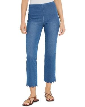 Lyssé Sage Scallop Edge Ankle Baby Bootcut Jeans - Blue