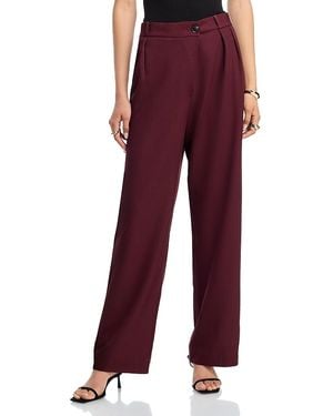 Aqua Asymmetrical Suit Pant - Red