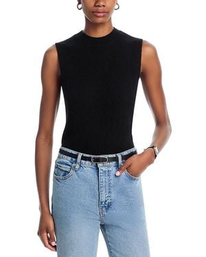Aqua Crewneck Cashmere Sweater Vest - Blue