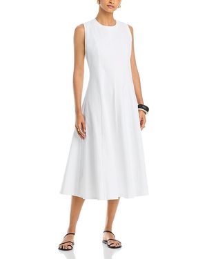 SINGLE THREAD Seamed Knit Dress - White