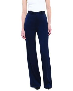 Another Tomorrow Wide Leg Suit Pant - Blue