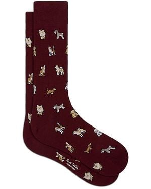 Paul Smith Kyoto Dog Socks - Red