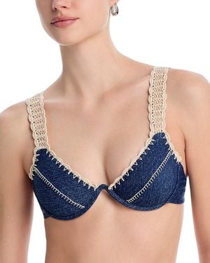 CAPITTANA Alessia Bikini Top - Blue