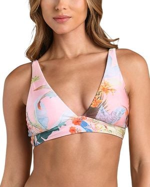 L'Agence Lexie Colorful Palm Bikini Top - Multicolor