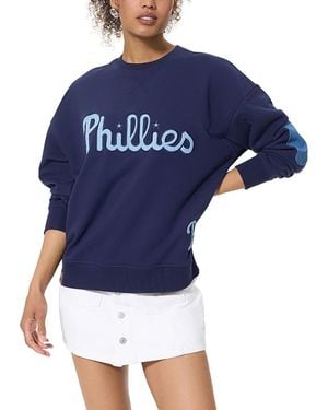 Terez Denim Patch Crewneck Sweatshirt - Blue