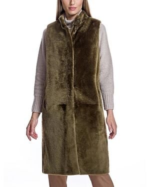 Maximilian Reversible Shearling Lamb Vest - Green