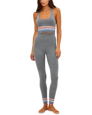 Beach Riot Piper Striped Hem Leggings - Blue