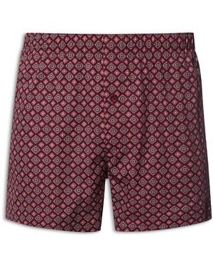 Hanro Fancy Woven Boxers - Red