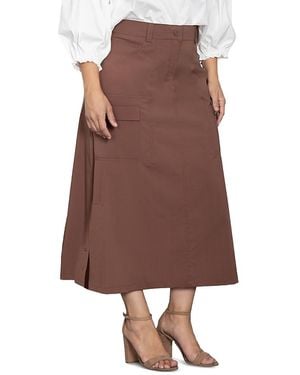 Standards & Practices Snap Detail Cargo Skirt - Brown