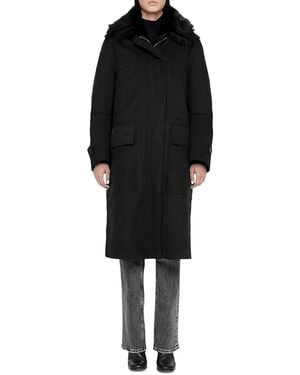 AllSaints Seyka Reversible Cotton, Leather & Shearling Coat - Black
