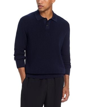 BOSS H-Ulio Wool Polo Sweater - Blue