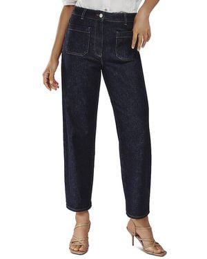 Reiss Petites Marcie Straight Patch Pocket Jeans - Blue