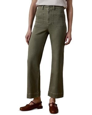 Faherty Stretch Terry Patch Pocket Ankle Pants - Green