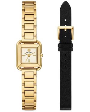 Tory Burch The Kira Square Small Watch Gift Set, 18Mm X 18Mm - Metallic