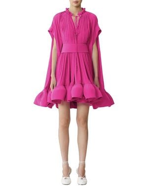 Lanvin Short Charmeuse Dress - Pink