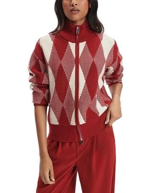 Varley Karina Jacquard Knit Jacket - Red