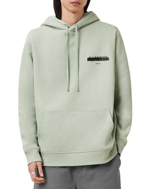 AllSaints Redact Cotton Relaxed Fit Hoodie - Gray