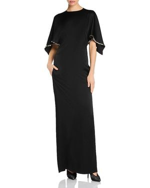 Stella McCartney Rhinestone Trim Maxi Dress - Black