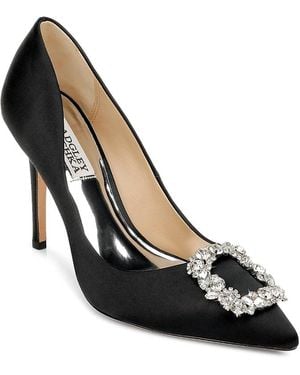 Badgley Mischka Cher Ornamented Stiletto Evening Pumps - Black