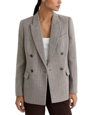 Reiss Petite Ember Herringbone Jacket - Gray