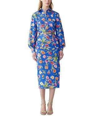Carolina Herrera Button Front Top - Blue