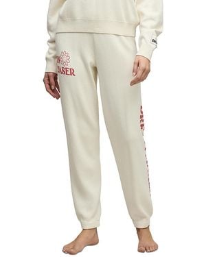Barefoot Dreams Cozychic Ultra Lite Cotton Smiley Sun & Stars Sweatpants - Natural