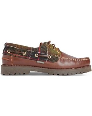 Barbour Deck Leather Boat Shoes - Brown