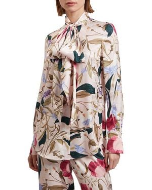 Ted Baker Leeyaa Floral Print Blouse - White