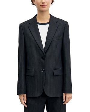 Gerard Darel Justi Two Button Notch Collar Jacket - Blue