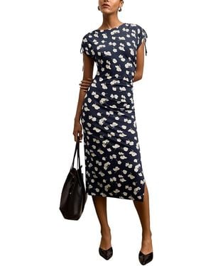 M.M.LaFleur M. M.Lafleur Aisling Slinky Printed Jersey Dress - Blue