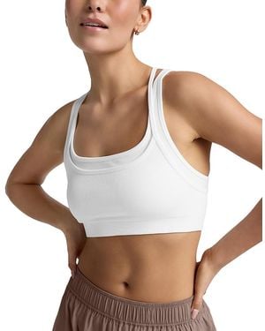 Beyond Yoga Seamless Moves Layered Bra - White