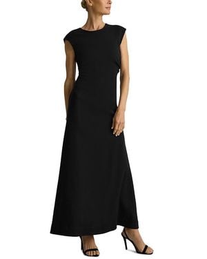 St. John Cap Sleeve Maxi Dress - Black