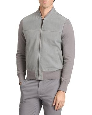 Ted Baker Wesley Suede Bomber - Gray
