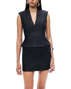 Nocturne Sleeveless Tailored Mini Dress - Black