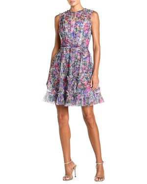 invisible woman wedding dress Aaliyah Invisible Vine Embroidered Tulle Dress White / Large