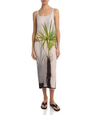 Issey Miyake Pleats Please Urban Jungle Ribbed Dress - Green