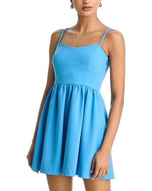 French Connection Whisper Multi Seam Strappy Mini Dress - Blue