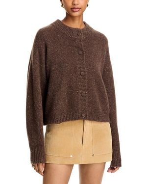 FRAME The Wool & Cashmere Fleck Cardigan - Brown