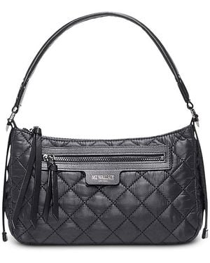 MZ Wallace Park Small Quilted Leather Shoulder Bag - Black